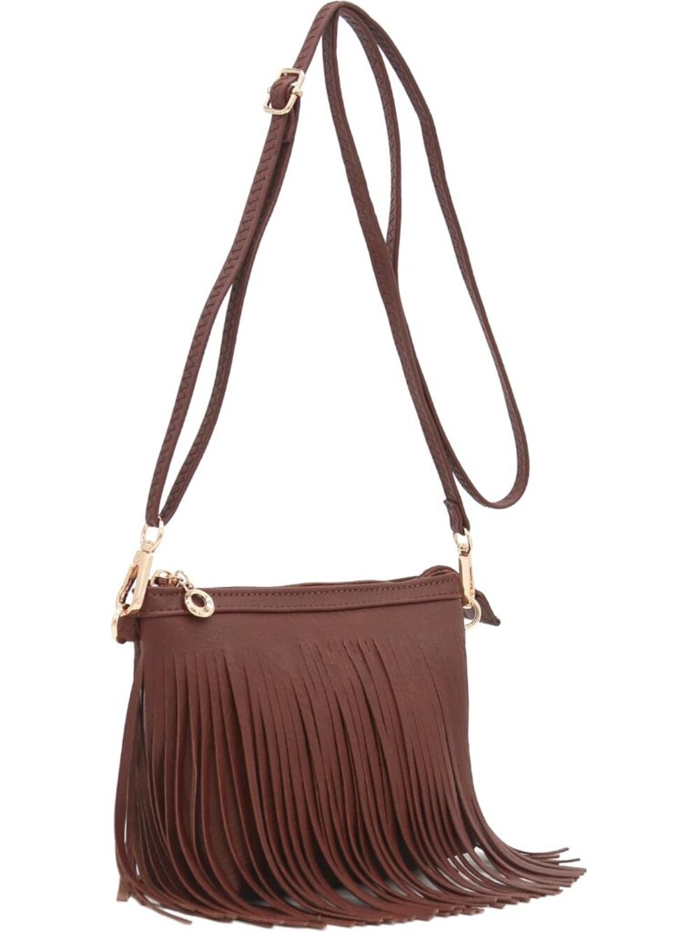 Small Fringe Crossbody Bag with Wrist Strap